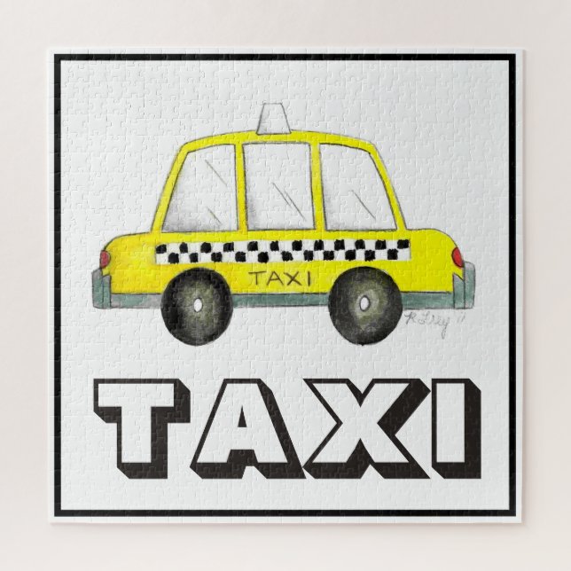 NYC New York City Yellow Cab Taxicab Auto (Vertikal)