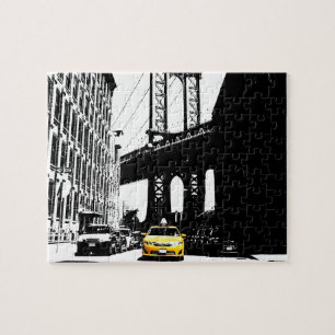 Nyc New York City Yellow Taxi Brooklyn Bridge