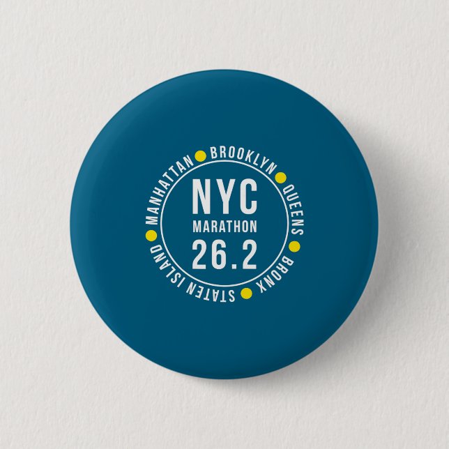 Nyc New York Souvenir Marathon Runner _1  Button (Vorderseite)