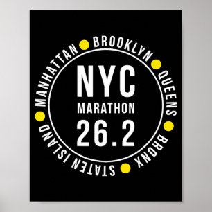 Nyc New York Souvenir Marathonläufer _1 Poster