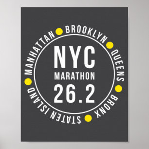 Nyc New York Souvenir Marathonläufer  Poster