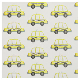 NYC New York Yellow Taxi Cabbie Checkered Cab Stoff