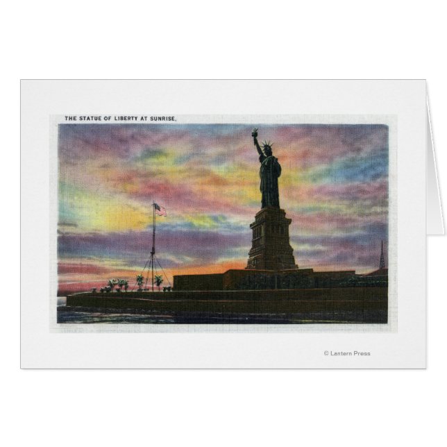 NYC, New YorkSunrise View of Statue of Liberty (Vorderseite (Horizontal))