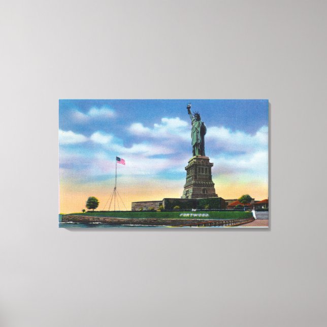 NYC, New YorkView of the Statue of Liberty Leinwanddruck (Vorderseite)