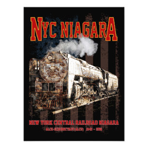 NYC Niagara Steam Locomotive mit amerikanischer Fl Fotodruck