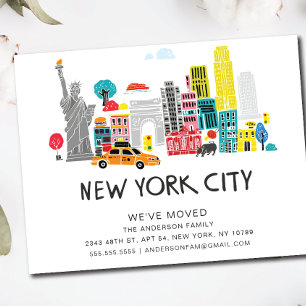 NYC Nouveaux débuts Faire-part de déplacement
