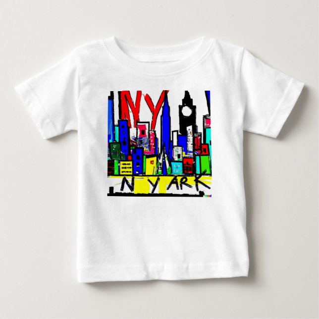 NYC Original Artwork Baby T-shirt (Vorderseite)