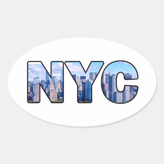 NYC OVALER AUFKLEBER (Vorderseite)