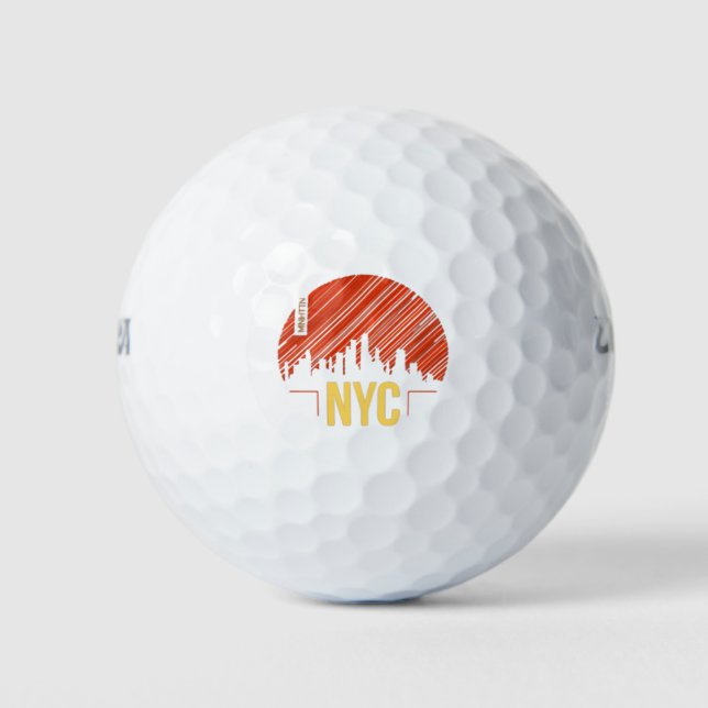 NYC Retro Style Golfball (Vorderseite)