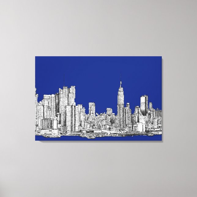 NYC rosa royblau Leinwanddruck (Vorderseite)