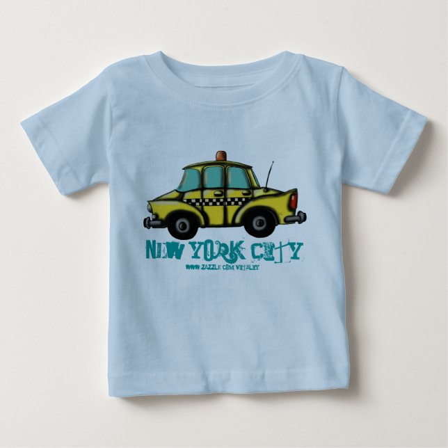 NYC Schachbrettfahrerhaus-Baby-T - Shirt (Vorderseite)