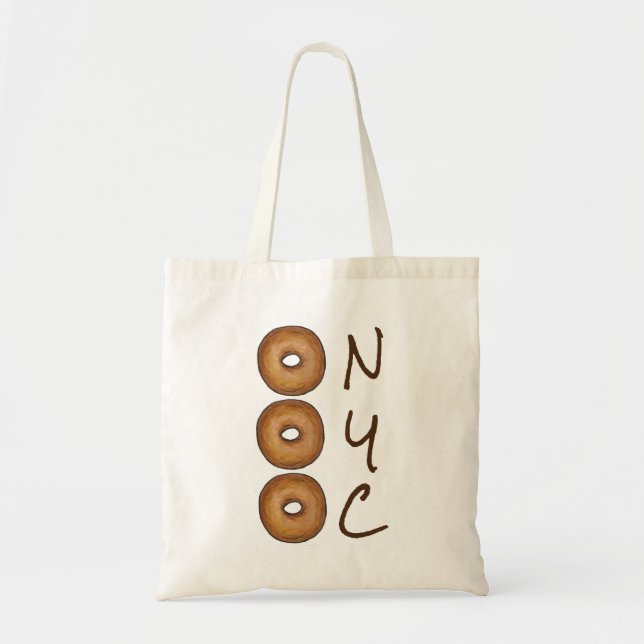 NYC Schlicht Bagel New York City Deli Feinschmecke Tragetasche (Vorne)
