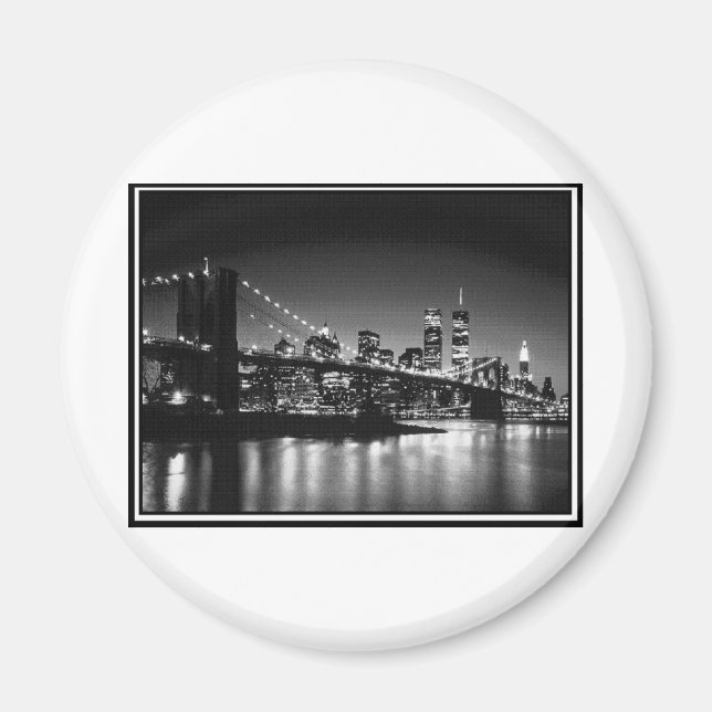 NYC schwarz-weiß Magnet (Vorne)