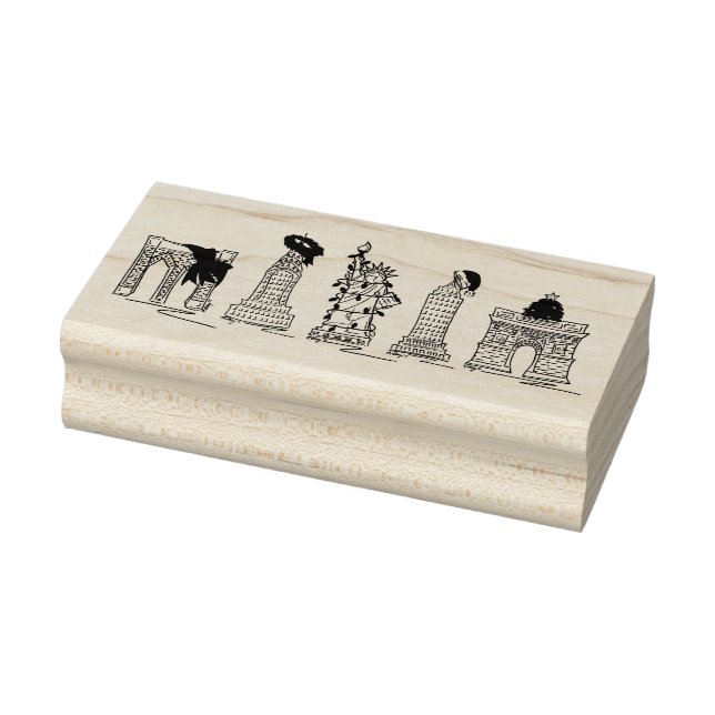 NYC Sehenswürdigkeiten New York Weihnachtsfeiertag Gummistempel (Stempel)