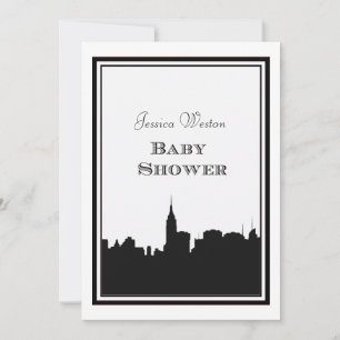 NYC-Silhouette #2 DIY Baby Shower Einladung