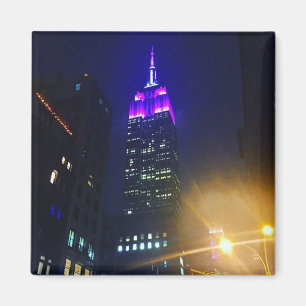 NYC Skycraper Lila Empire State Gebäude Night Magnet