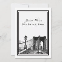 NYC Skyline Brooklyn Bridge #2 Geburtstagsparty