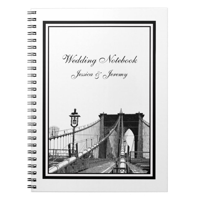 NYC Skyline Brooklyn Bridge #2 Planner Notebook Notizblock (Vorderseite)