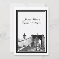 NYC Skyline Brooklyn Bridge #2 Sweet 16 Party