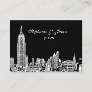 NYC Skyline DIY BG Color Platzkarten #1