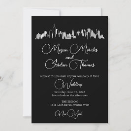 NYC Skyline-Einladung zur Hochzeit Einladung