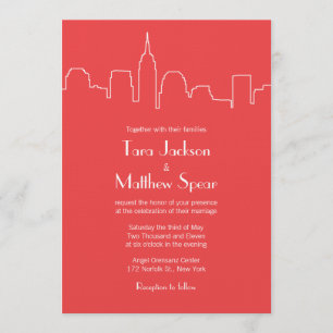 NYC Skyline Hochzeitseinladung Einladung