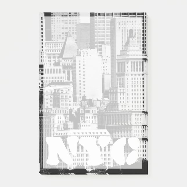 NYC Skyline IX Post-it Klebezettel (Vorderseite)