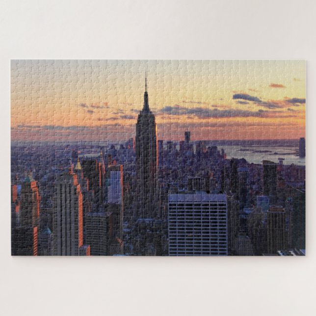 NYC Skyline kurz vor Sonnenuntergang (Horizontal)