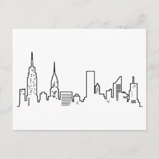 NYC Skyline Postcard Postkarte