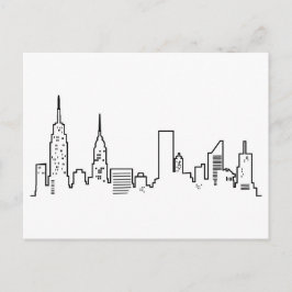 NYC Skyline Postcard Postkarte