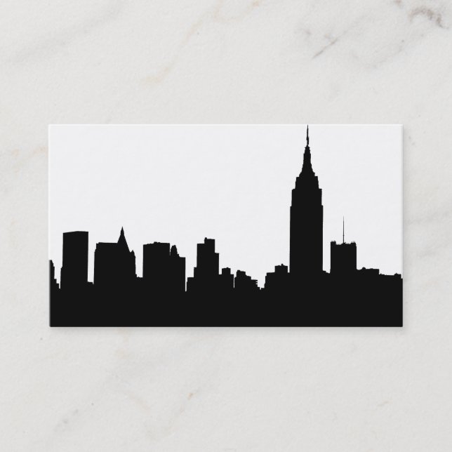 NYC Skyline Silhouette, ESB #1 Visitenkarte (Vorderseite)