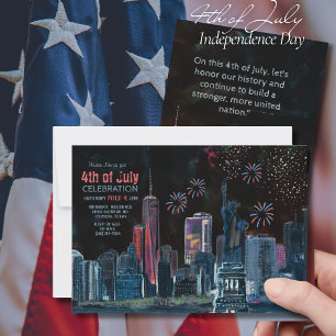 NYC Skyline Starry Night 4. Juli Celebration Einladung