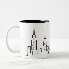NYC Skyline-Tasse Zweifarbige Tasse