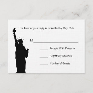 NYC Skyline Wedding RSVP Cards Karte