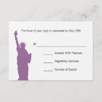 NYC Skyline Wedding RSVP Cards