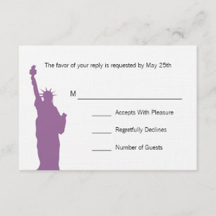 NYC Skyline Wedding RSVP Cards Karte
