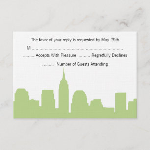NYC Skyline Wedding RSVP Cards Karte