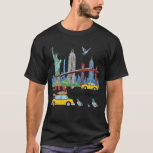 NYC Souvenir New York City USA Symbole Yellowai Ta T-Shirt