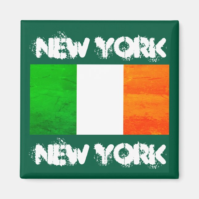 NYC St. Patrick’s Day-Feier - Irische Flagge Magnet (Vorne)