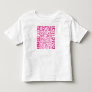 NYC Stadtteile in Hot Pink Kleinkind T-shirt