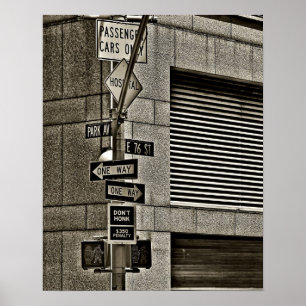 NYC Streetcorner Scenposter Poster