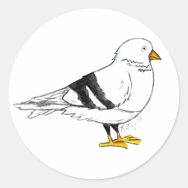 NYC-Tauben-Tauben New York Dirty Bird Stickers (Vorderseite)