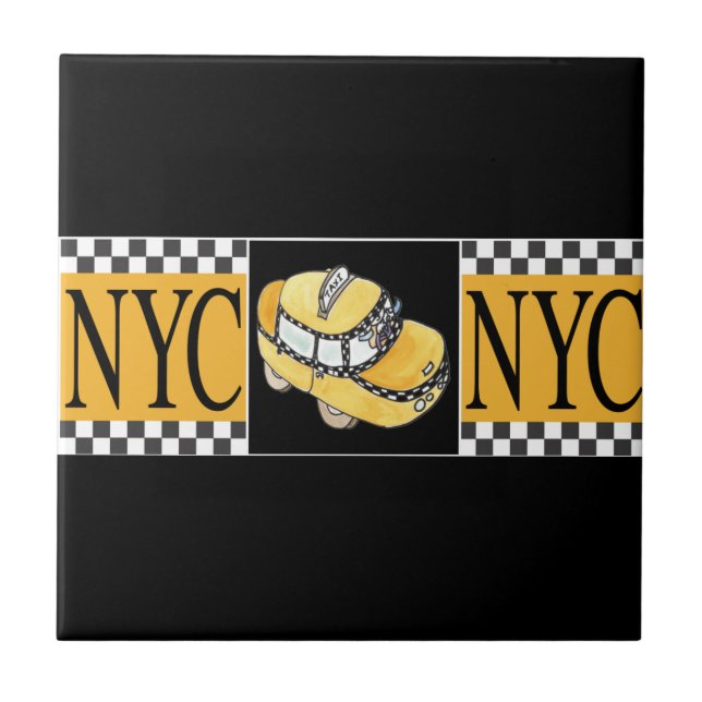 NYC Taxi Cab Fliese (Vorderseite)