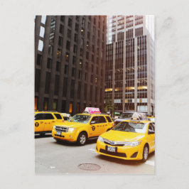NYC-Taxikabinen in New York Postkarte