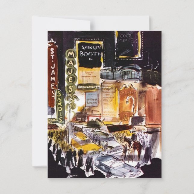 NYC THEATER DISTRICT THEMED INVITATION ~ Sweet 16 Einladung (Vorderseite)