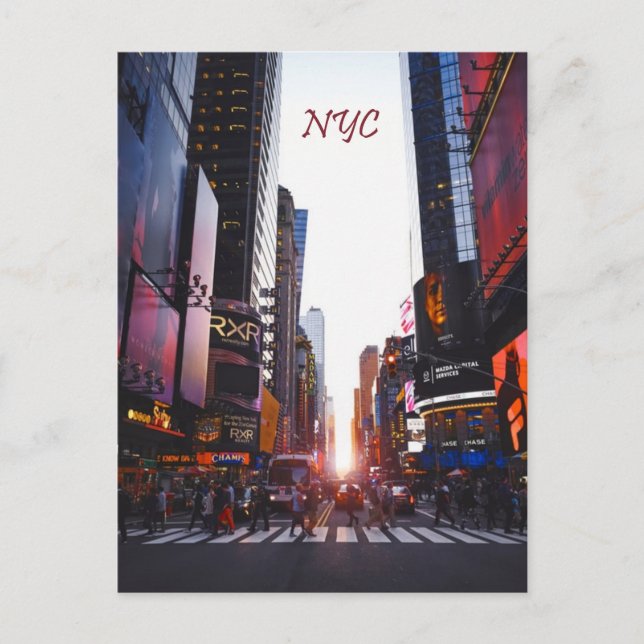 NYC Times Square New York City Postkarte (Vorderseite)