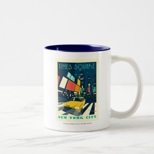 NYC - Times Square Zweifarbige Tasse (Rechts)