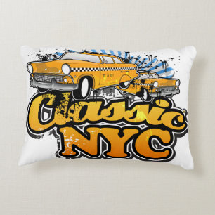 NYC Yellow Cab Logo Zierkissen