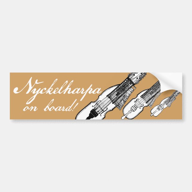 Nyckelharpa Autoaufkleber (Vorne)