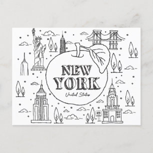 NYE New York Vacation Souvenirs NYC Geschenk Postkarte